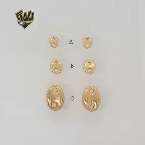 (1-1123) Gold Laminate - Puff Earrings - BGF