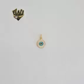 (1-2159-2) Gold Laminate - Small Evil Eye Pendants - BGF