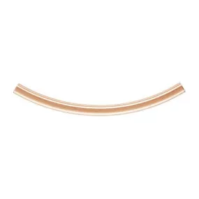 14K Rose Gold Curved Tube Bead - 2mm x 30mm (2 Pieces)