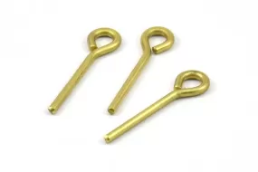 25mm Eye Pin, 25 Raw Brass Eye Pins, Findings (25x1.5mm) BS 2275