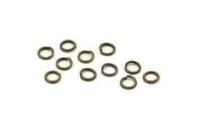 5mm Jump Ring - 100 Antique Brass Round Jump Rings Connectors Findings (5x0.80mm) A0335