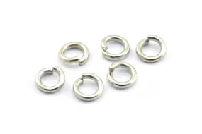 6mm Jump Ring - 200 Silver Plated Brass Jump Rings (6x1.2mm) B0067