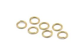 8mm Jump Rings - 250 Raw Brass Jump Rings 8x1 mm  A0369