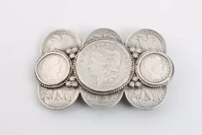 999 Silver Coin Belt Buckle (145.96g.)