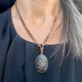 Antique Shakudo Pendant