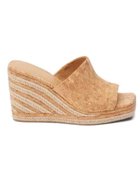 Audrey Wedge Sandal - Gold Speckle Cork