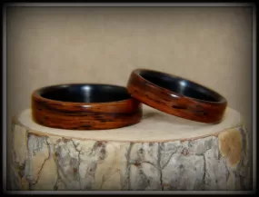 Bentwood Rings Set - Composite Cocobolo on Carbon Fiber Cores