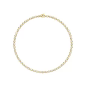 Bezel-Set Diamond Anklet Chain