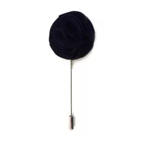 Blossom Lapel Pin - Dark Navy