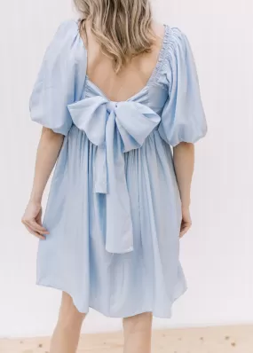 Blue Pleats Dress