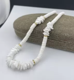 Boho Irregular Puka Shell Necklace