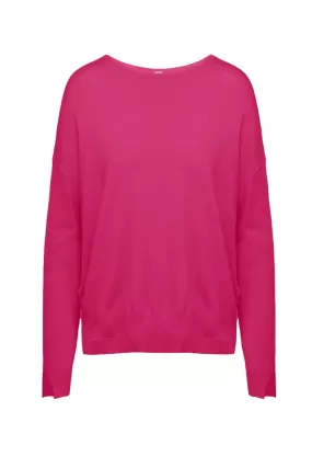 Bomboogie women's shirt Boatneck Sweater Whit Splits MW7872TTVE45 fuchsia