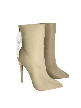 boohoo Beige Stiletto Heeled Boots UK 3 EU 36 👠