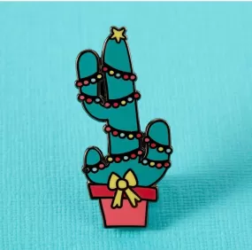 Cactus Lights Enamel Pin