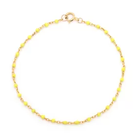 Candy Chain Anklet | Lemon & Gold