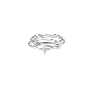 Celestial Stacking Rings - Silver