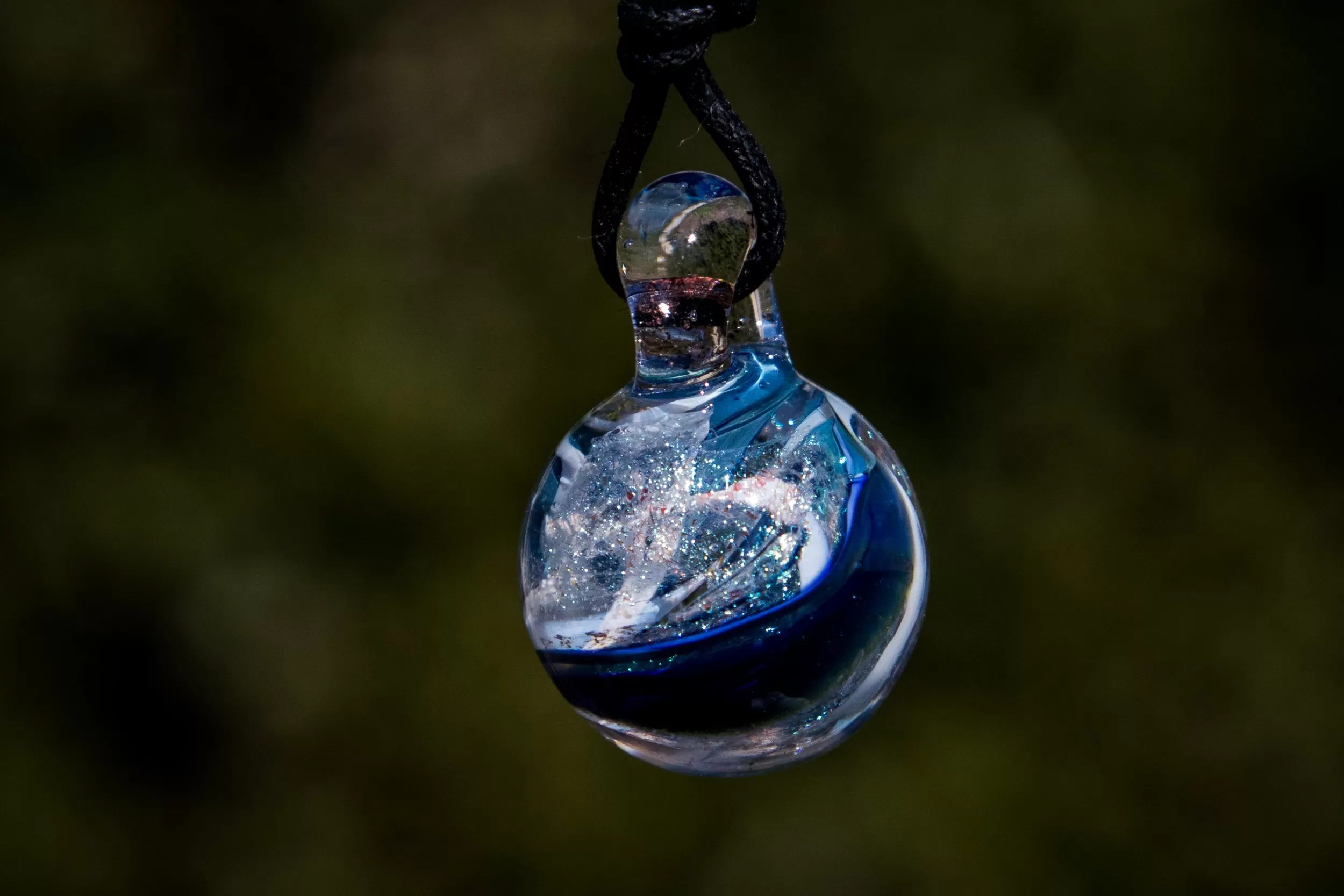 Dichroic Ball Pendant with Ash