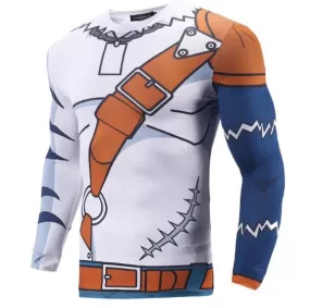 Digimon 'Weregarurumon'  Long Sleeve Compression Rash Guard