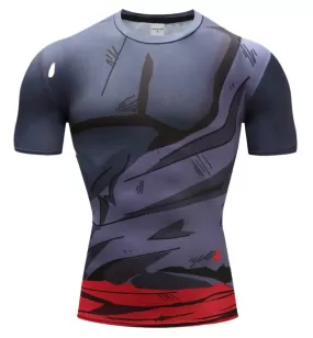 Gohan Super Saiyan Battle Damaged Dragon Ball Z Compression Rash Guard