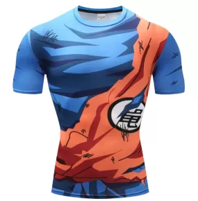 Goku Battle Damaged Dragon Ball Z Compression Rash Guard