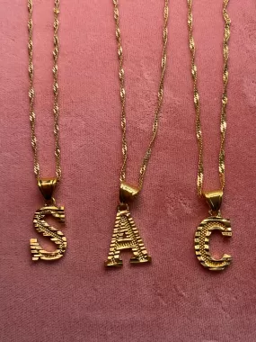 Gold Initial Necklaces