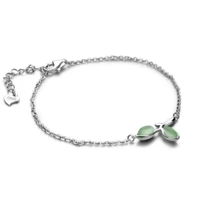 Green Opal Hand Chain 925 Sterling Silver Bracelet