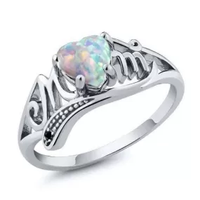 Mother's Heart Opal Ring