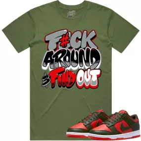 Mystic Red Dunks Shirt to Match - RED F#CK