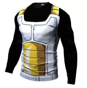 Onyx Vegeta Cell Armor Dragon Ball Z Long Sleeve Compression Rash Guard