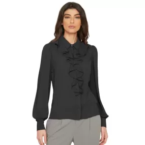 Relish ESTER long sleeve shirt with ruffles RDA2303009015 1199 black