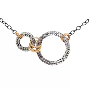 Signature Double Bead Circles Harmony Necklace (N1775)