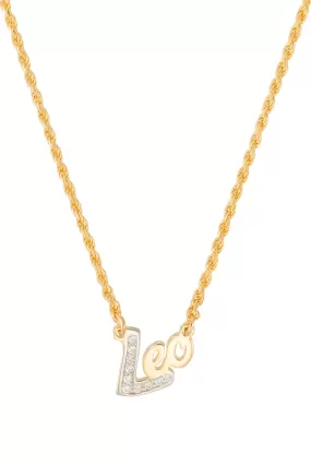 Simone I. Smith Zodiac Nameplate Necklaces - Leo