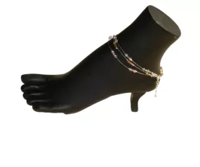 Sparkling Crystal Beach Ankle Bracelets in Assorted Colors