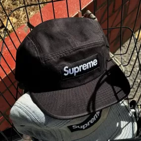 Supreme Washed Chino Twill Camp Cap Black