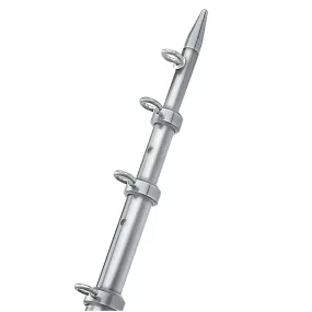 TACO 12' Silver/Silver Center Rigger Pole - 1-1/8 Diameter [OC-0432VEL116]