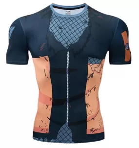 Teen Naruto 'Battle Damage' Short Sleeve Compression Rash Guard