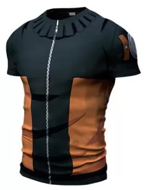 Teen Naruto Short Sleeve Premium Compression Rash Guard