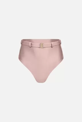 The High Waist Silhouette Bikini Bottom in Pink Sand