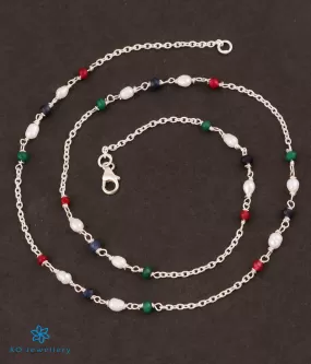 The Multicoloured Pearl Silver Necklace