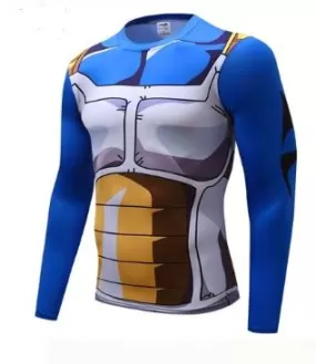 Vegeta Cell Armor Dragon Ball Z Compression Long Sleeve Rash Guard