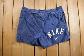 Vintage 1990s Nike Swimming Trunks Size XL / Blue Bathing Suit / Nike Swim Shorts / American Vintage / Streetwear