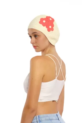 Vintage 3 Flowers Swim Cap